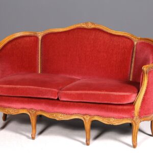 Wunderschönes Chippendale Sofa Barock Stil Couch Samt Stoff 3 Sitzer Canapé