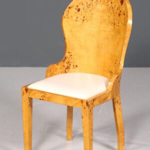 Stilvoller Art Deco Design Stuhl Biedermeier Stil Sekretär Stuhl Birke Esszimmer Stuhl 3 von 4