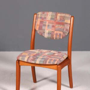 Schlichter Mid Century Stuhl Retro Esszimmer Stuhl Danish Design Küchenstuhl Teak Holz Sekretär Stuhl 2 von 2