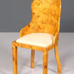 Stilvoller Art Deco Design Stuhl Biedermeier Stil Sekretär Stuhl Birke Esszimmer Stuhl 2 von 4