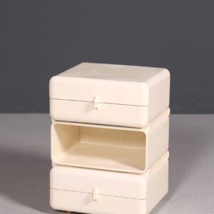 Seltene Mid Century Kommode Space Age Module Nachttisch Design Frankreich Vintage Schubladenkommode 5 von 5