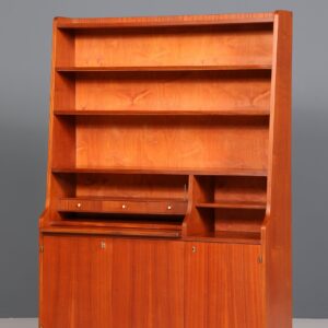 Wunderschöner Mid Century Schrank Bücherregal Vintage Sekretär Highboard Holz Regal Bookshelf